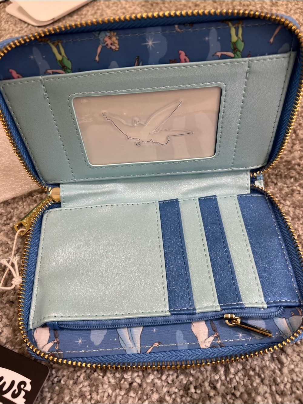 Loungefly Peter Pan You Can Fly Glow Zip Around Wallet - Picture 5 of 6